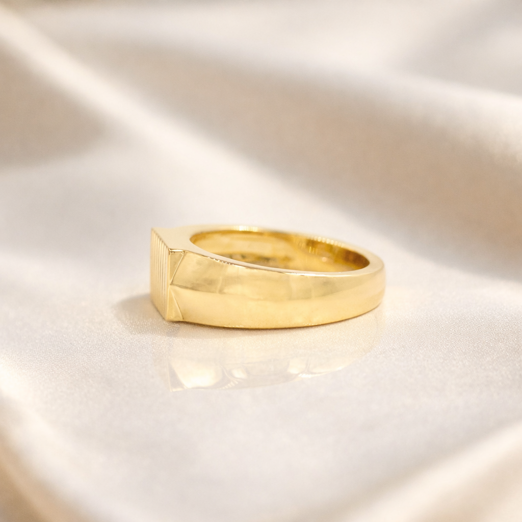 Shop Men's Wedding Bands Wedding Band For Men Sleek Gold Ring Design.
