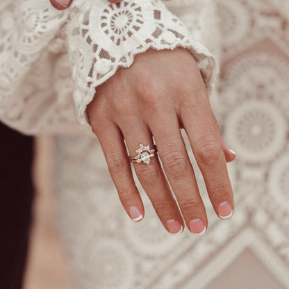 Three Stone Pear Engagement Ring, Moissanite Bridal Wedding Jewelry With 14K Gold And Timeless Elegance