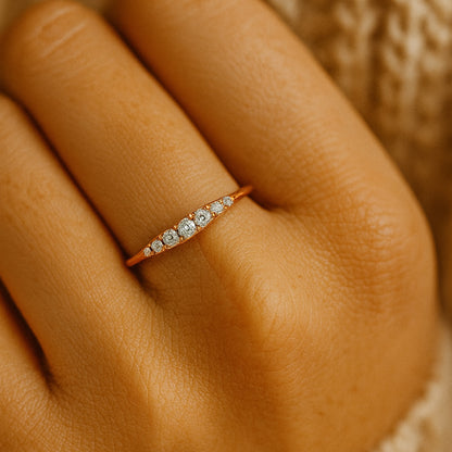 Brilliant Round Sapphire Ring September Birthstone Engagement Jewelry Anniversary Gift Bridal Love Wedding