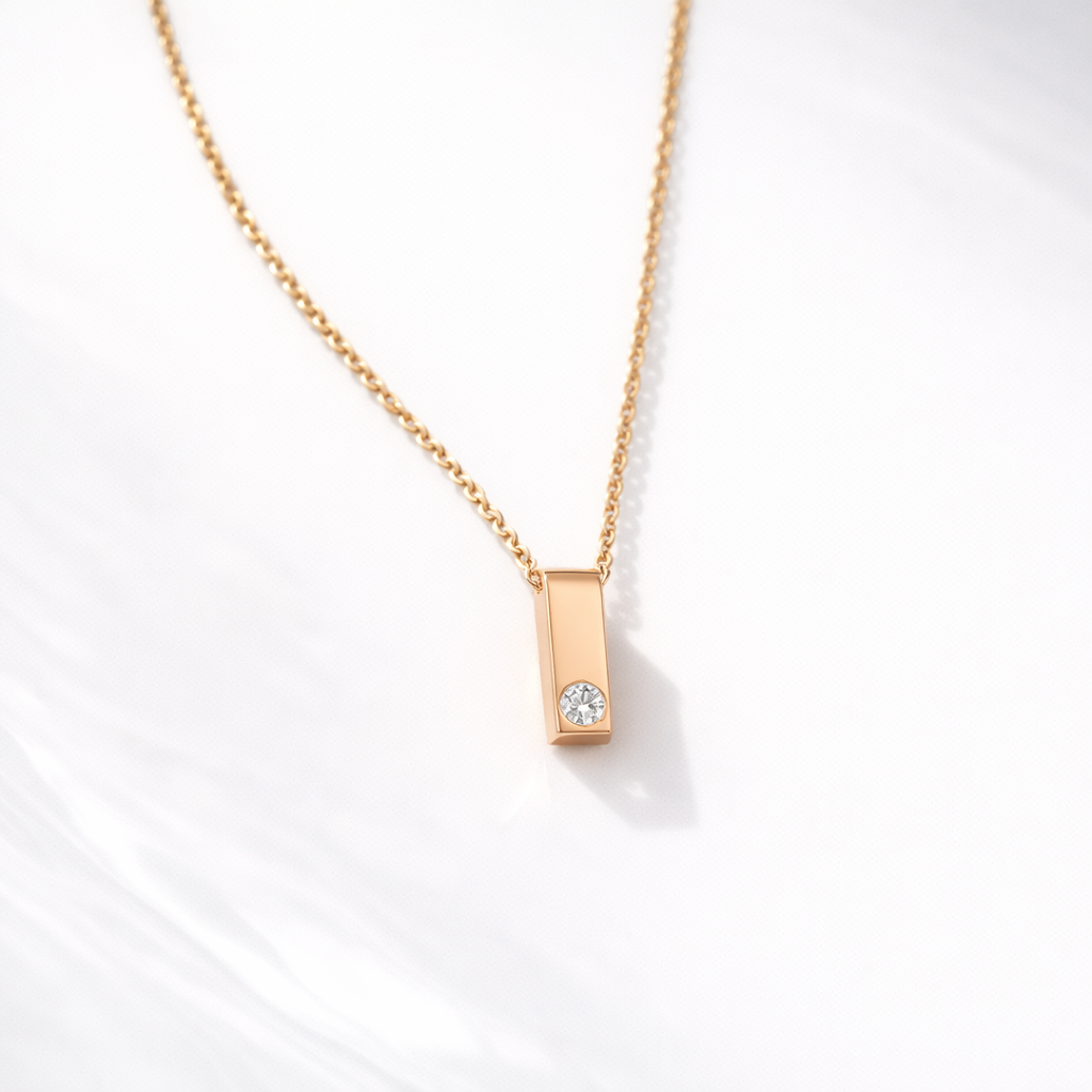 Gold Whistle Pendant Round Cut Diamond Or Moissanite Pendant
