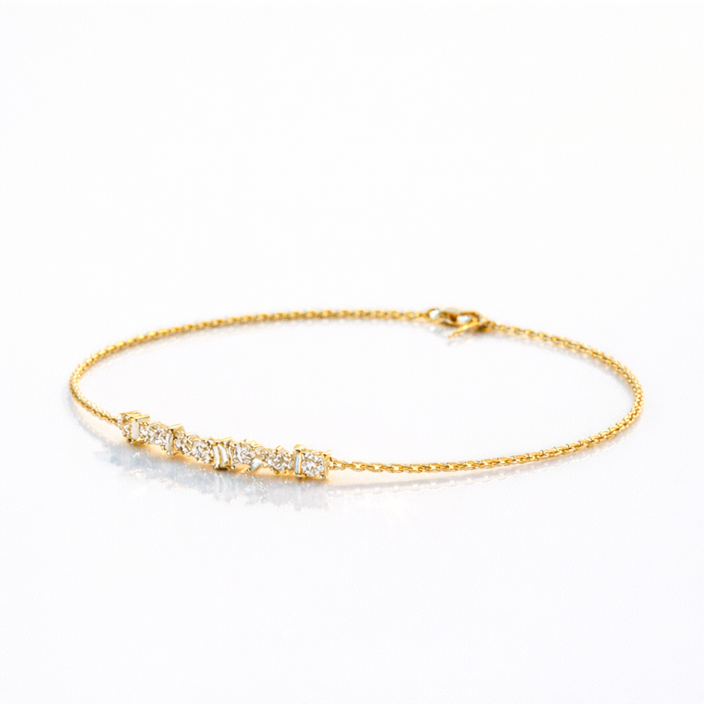 Elegant multi shape diamond bracelet
