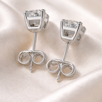 Custom Engagement Round Diamond Earrings
