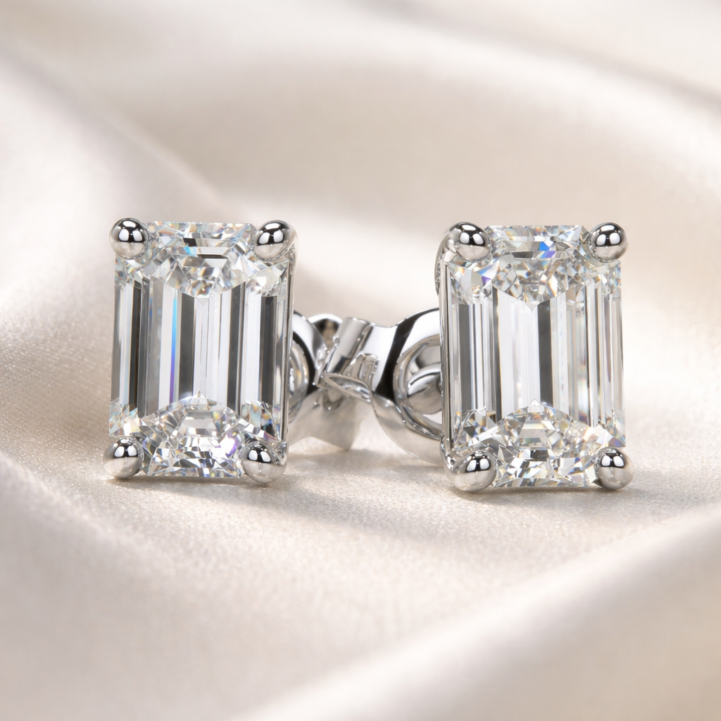 Bezel Stud Earrings By Diiro Engagement Earrings