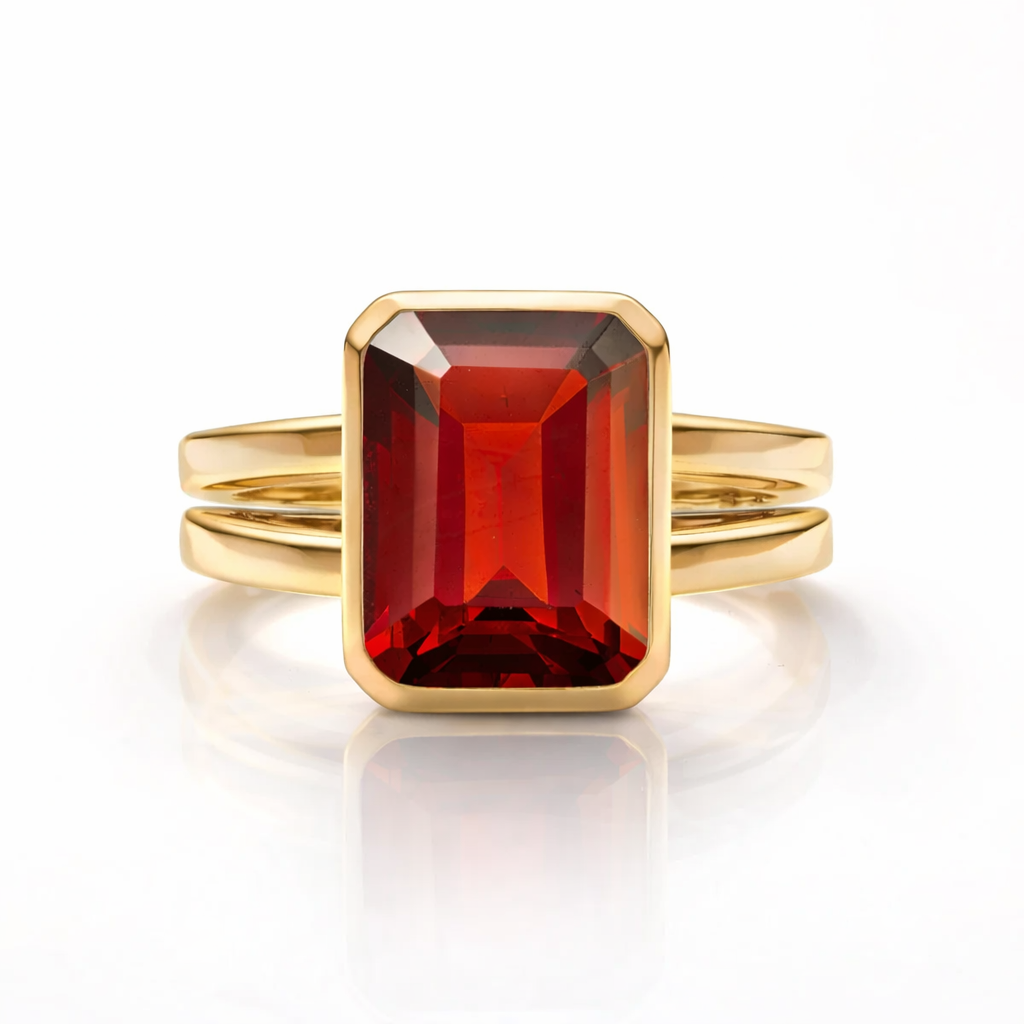 Antique Style Garnet Engagement Ring
