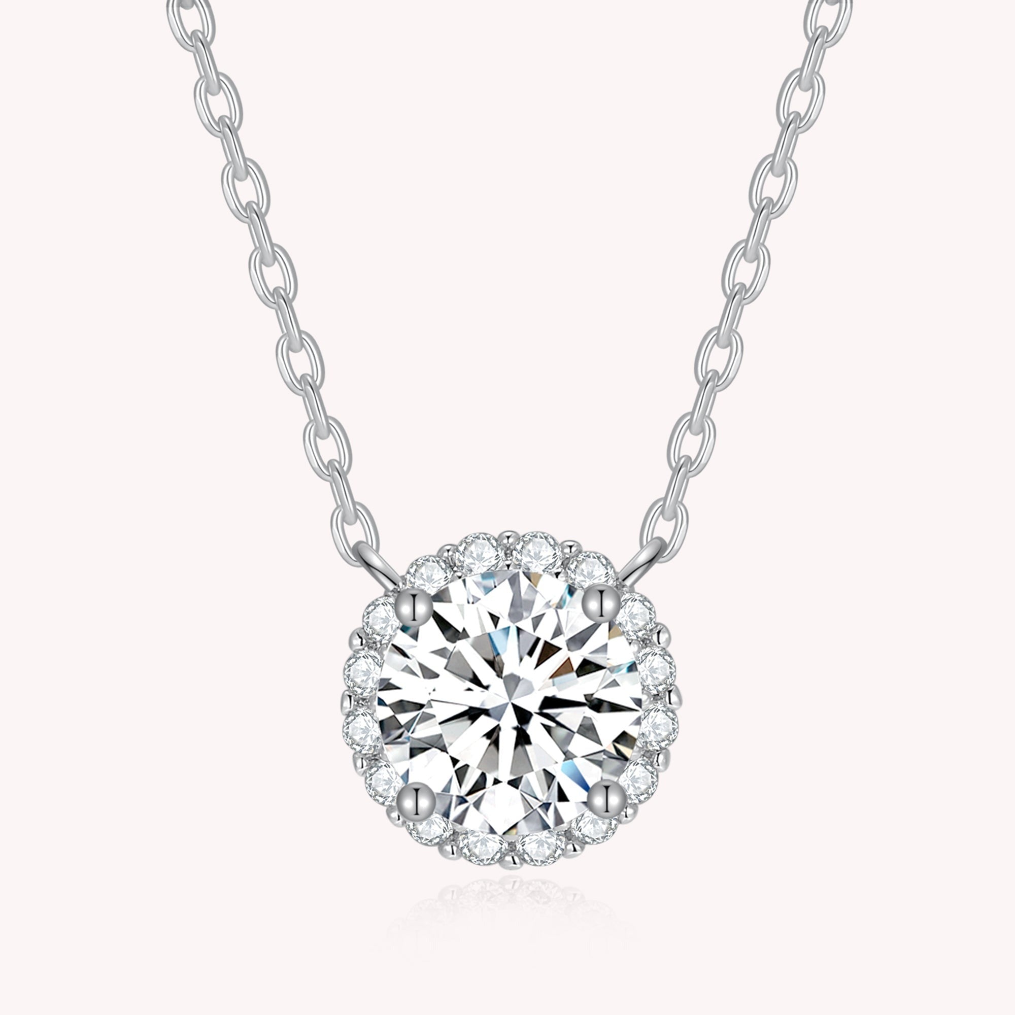 Elegant Round Gold Pendant With Halo Pendant Design And Lab Grown Diamond Pendant By Diiro Pendants
