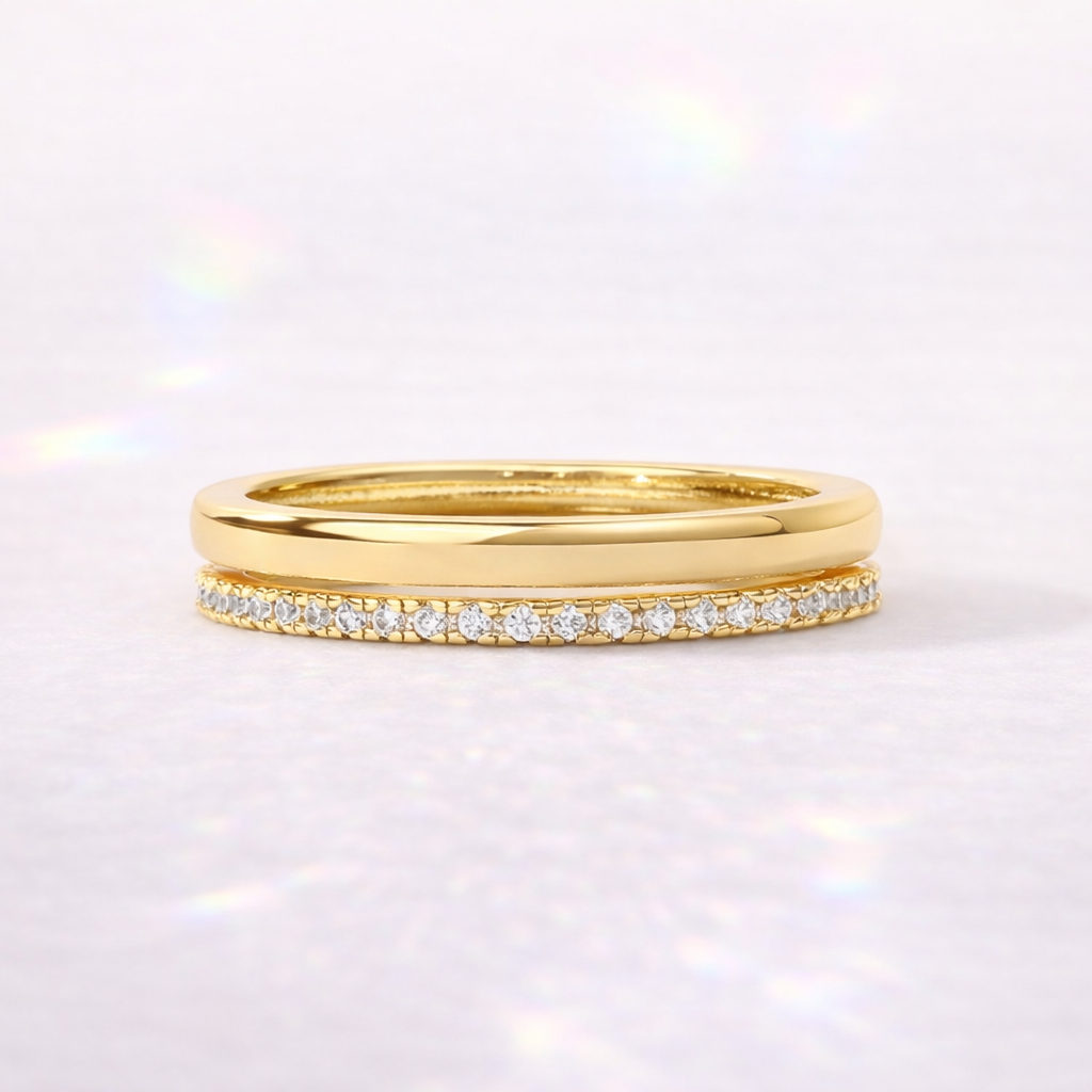 One Simple Band Stacking Wedding Band Eternity Wedding Band White Gold Ring.