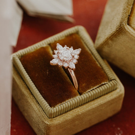 10K Yellow Gold Round Moissanite Ring, Halo Engagement Fine Jewelry With 1.50 Ct And VVS1 Clarity
