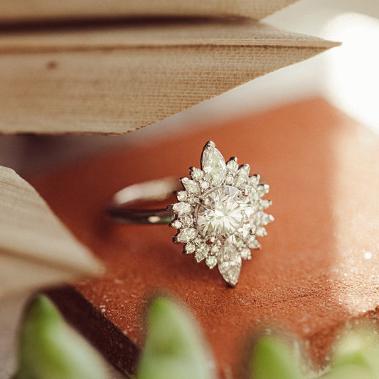 Round Cut Moissanite Engagement Ring, Wedding Band Fine Jewelry With 14K Yellow Gold And VVS1 Clarity Stone