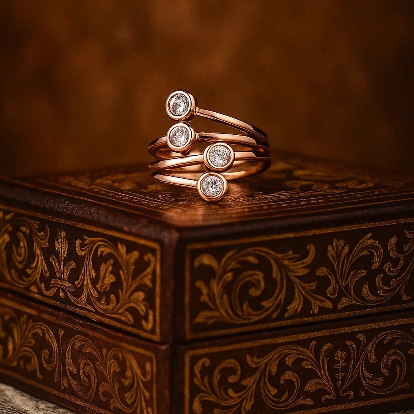 July Birthday Ring Bezel Multi Stone Moissanite Engagement Bridal Anniversary Jewelry Gift Wedding Proposal Gemstone 