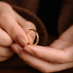 Minimalist Plain Gold Wedding Ring Band With Sleek Polished Look

