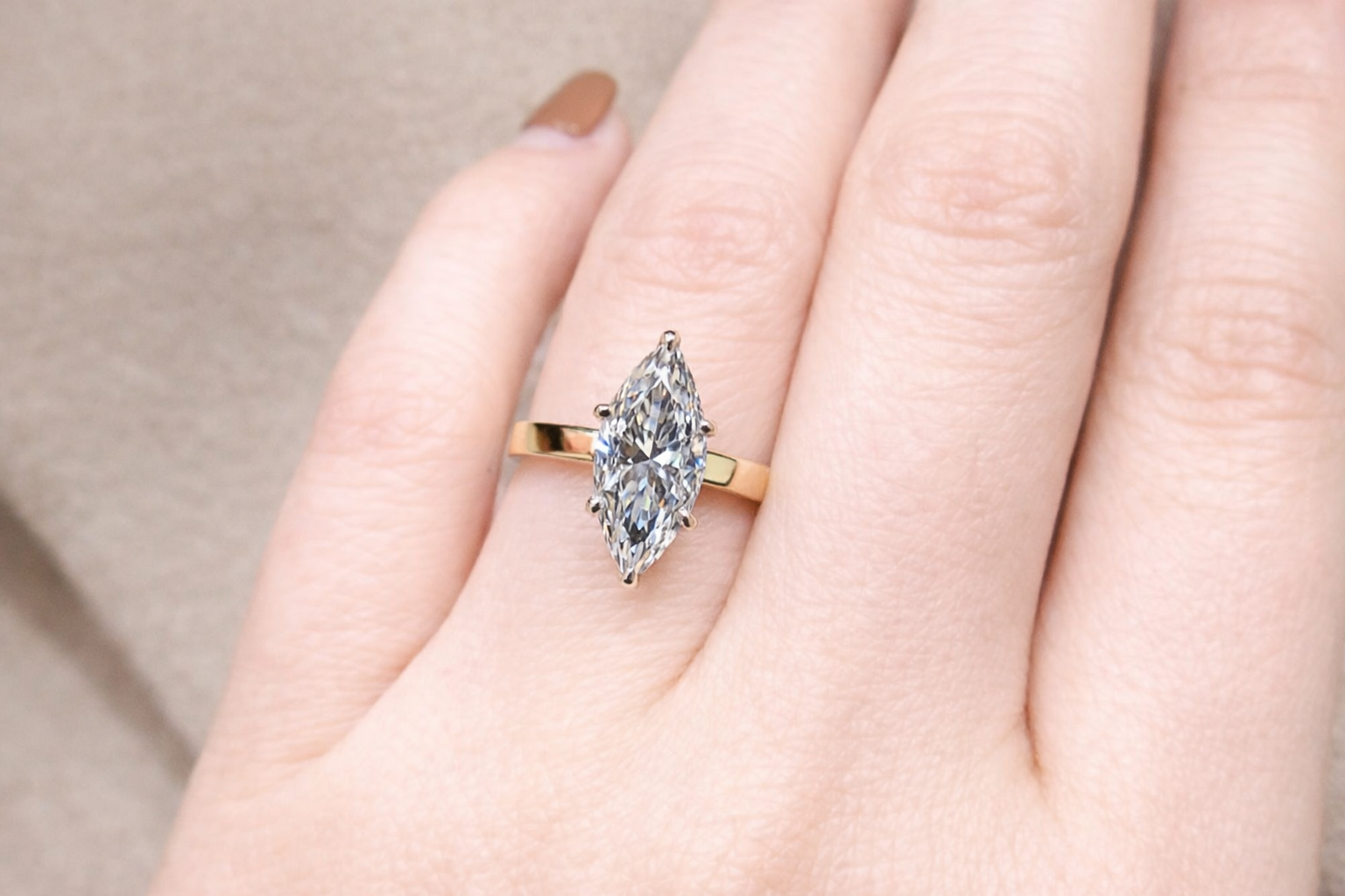 Marquise Solitaire Ring Featuring Classic Solitaire Engagement Ring Style
