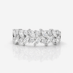 Lab Grown Diamond Wedding Band With Marquise And Round Cuts
