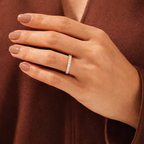 Custom Baguette Cut Half Eternity Wedding Ring
