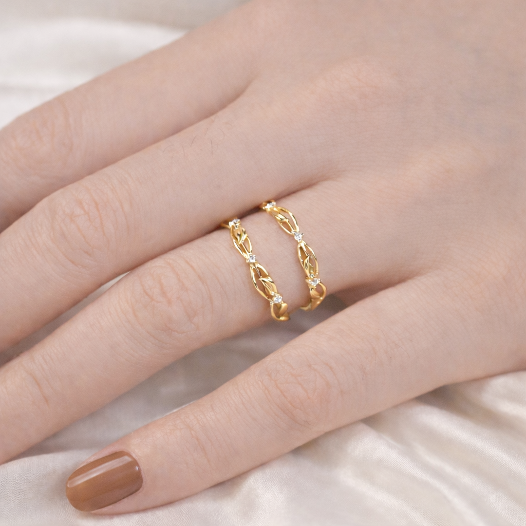 Engagement Ring Enhancer Band With Round Cut Diamond Or Moissanite