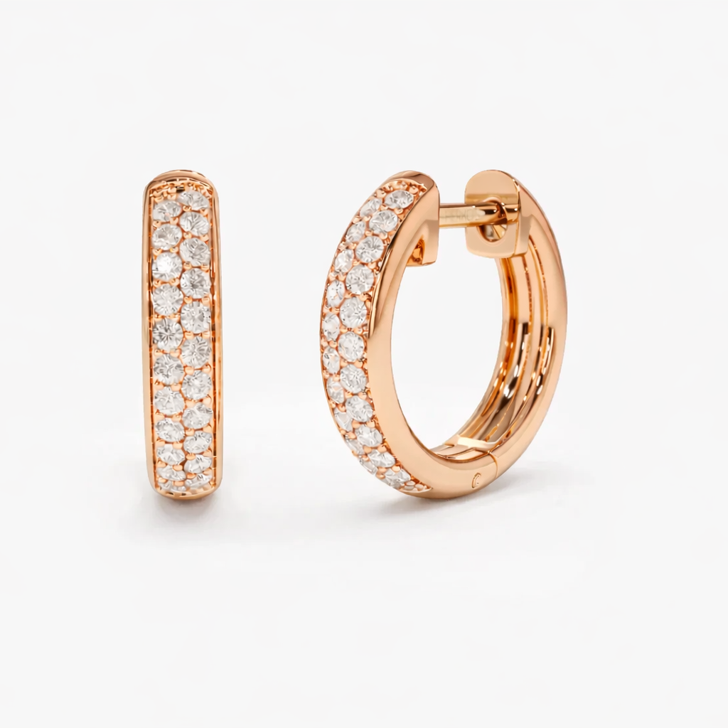 Lab Grown Diamond Earrings Diamond Huggie Hoop Earrings
