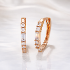 White Gold Earrings 14k Gold Hoop Earrings
