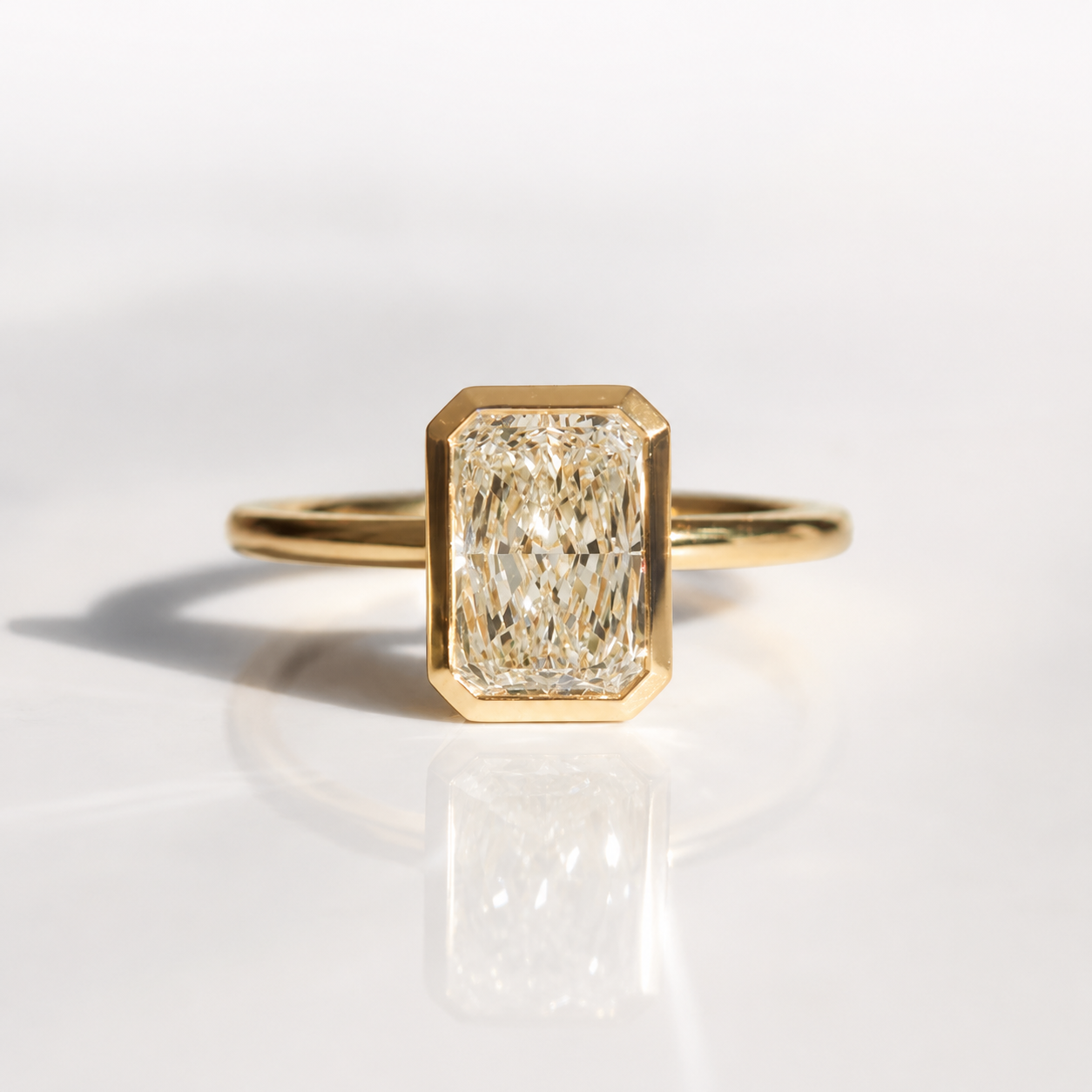 Bezel Set Engagement Ring Bezel Setting Engagement Ring Bezel Setting Ring.
