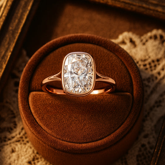 Wedding Ring Types Cushion Cut Diamond Engagement 10K Yellow Gold Ring