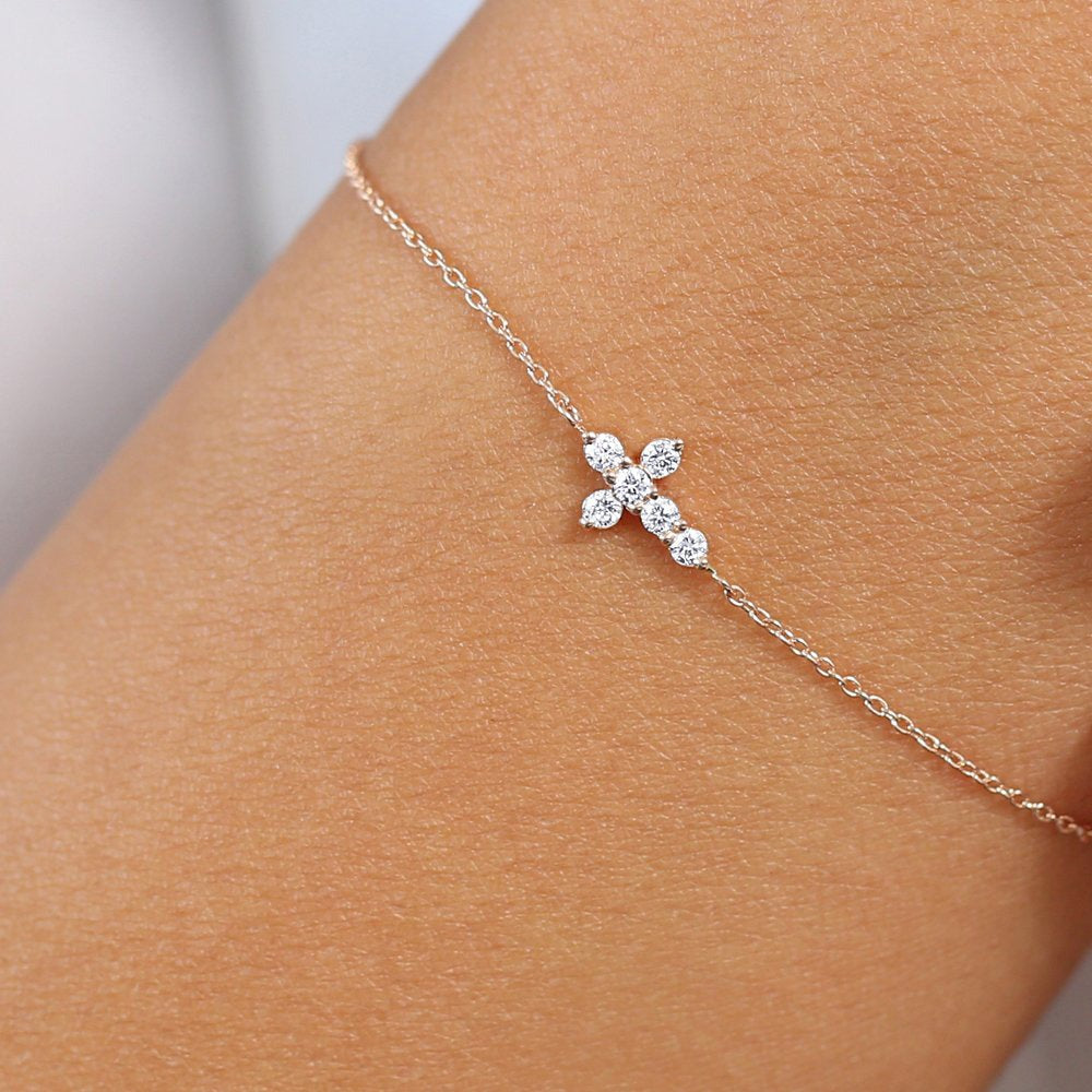 Luxury Diamond Cross Bracelet For Women
