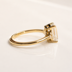 Cluster Engagement Ring Modern Diamond Ring Yellow Gold Ring Custom.
