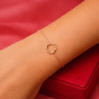 Crown Of Thorns Bracelet With Round Cut Diamond In White Gold
