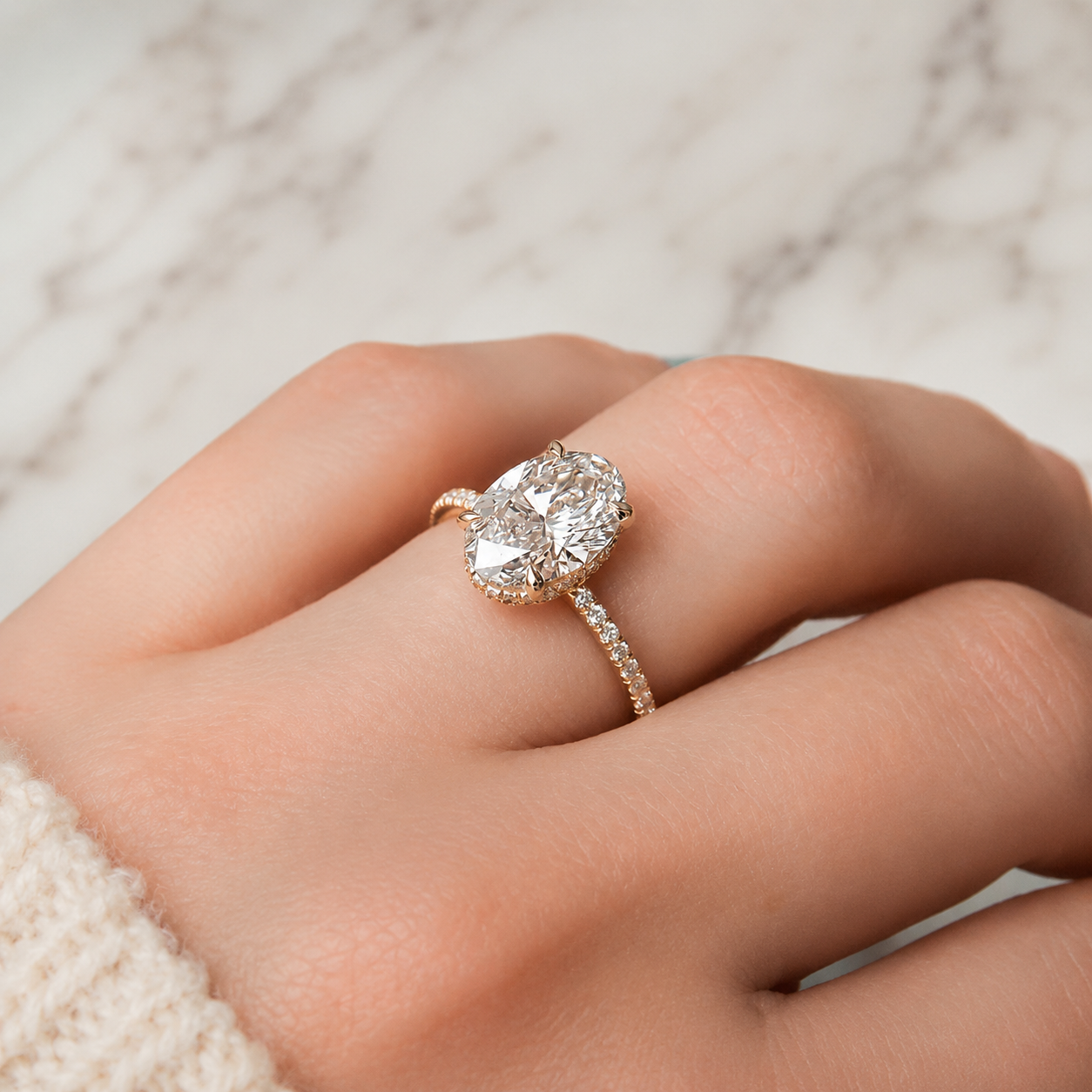 Pave Band Ring Pave Diamond Ring Band Diamond Engagement Ring With Pavé Band.

