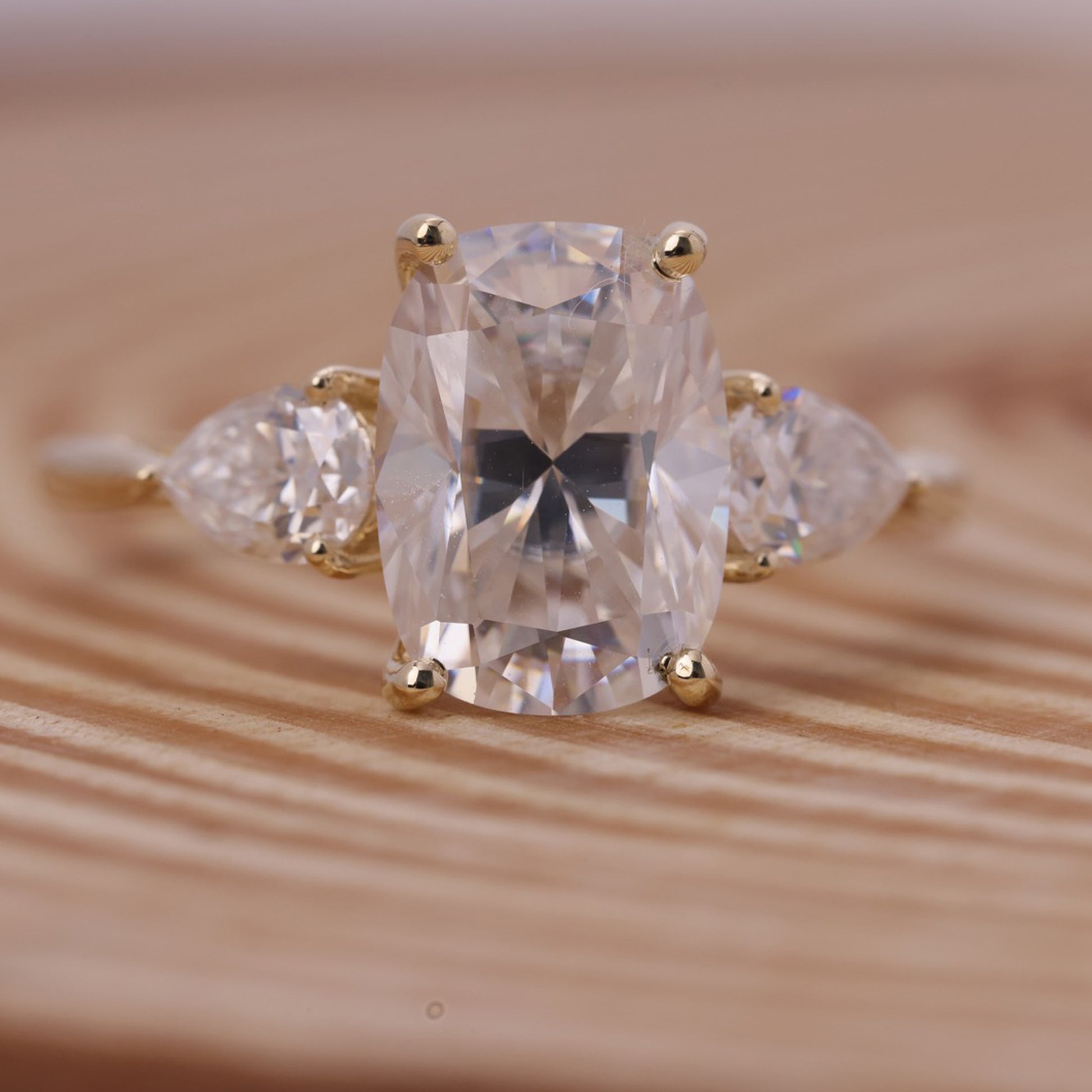 Three stone diamond ring, Cushion cut diamond engagement ring, Gold engagement ring for women, Engagement rings USA, Women’s diamond rings, Elegant three stone rings, Cushion cut engagement ring USA, Gold diamond ring online, Trending engagement rings 2025 USA, Unique diamond rings for her