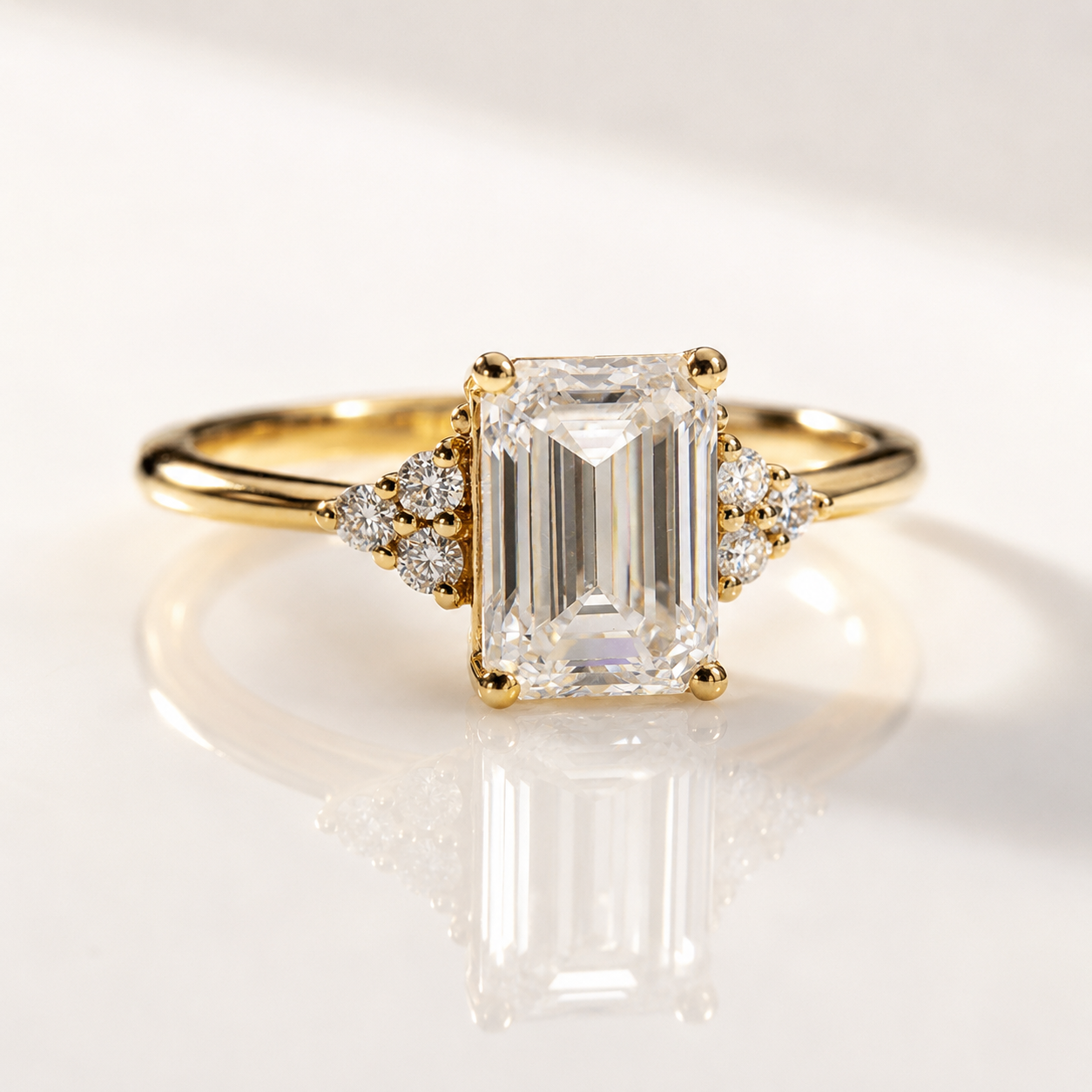 Emerald Cut Ring Engagement Emerald Cut Rings Cluster Ring Jewelry.
