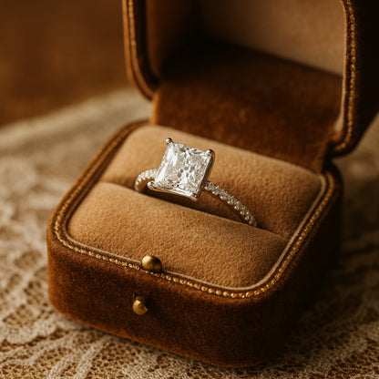 Guy Wedding Rings Princess Cut Diamond Engagement Pave Band Gold Rings