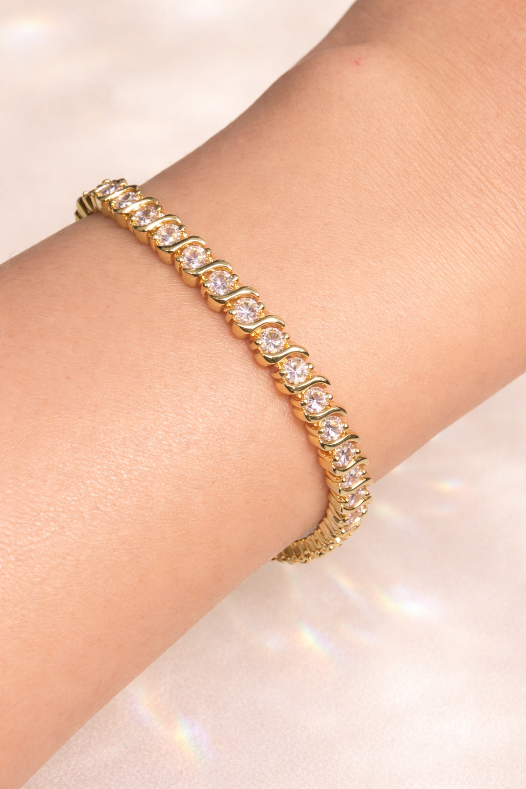 Tennis Bracelet With Round Cut Diamond Or Moissanite Stones
