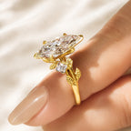 Leaf Pattern Marquise Cut Engagement Ring Marquise Diamond Ring Marquise Ring.

