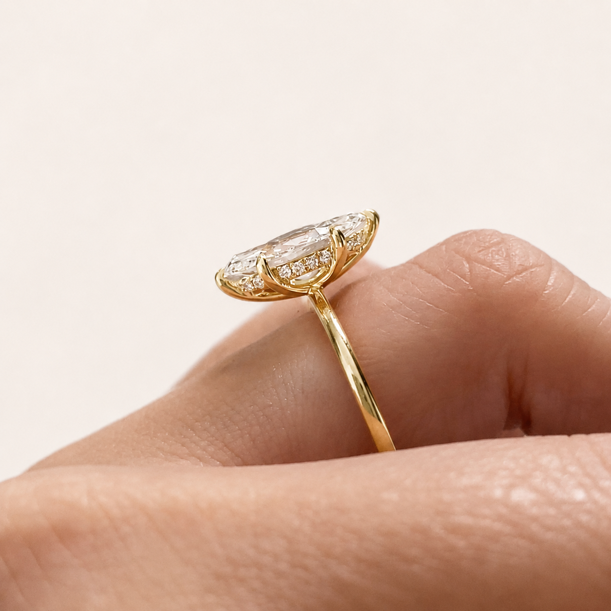 Marquise Ring Marquise Cut Diamond Ring Solitaire Engagement Ring.
