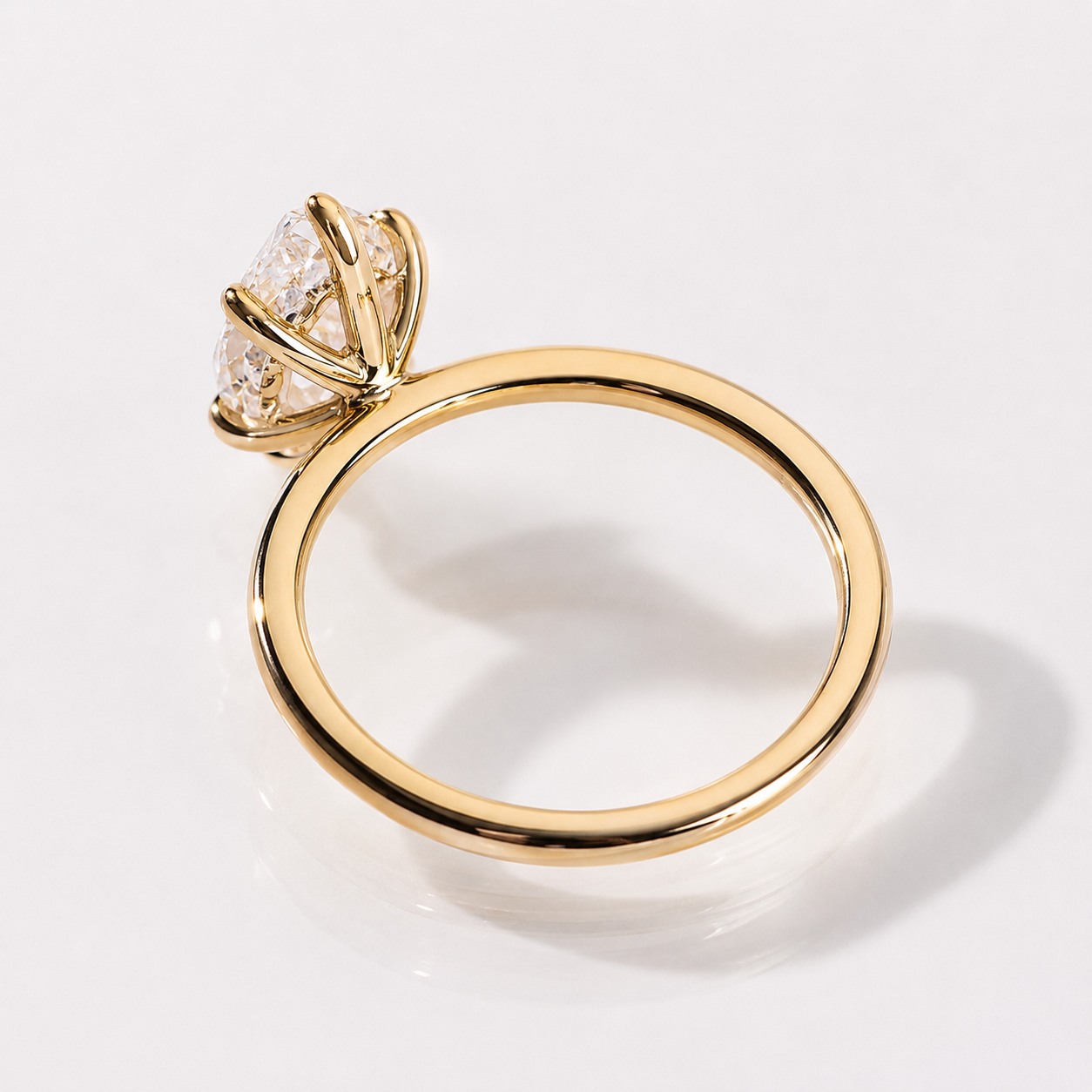 Solitaire Ring Simple Engagement Ring Yellow Gold Engagement Ring Diiro.
