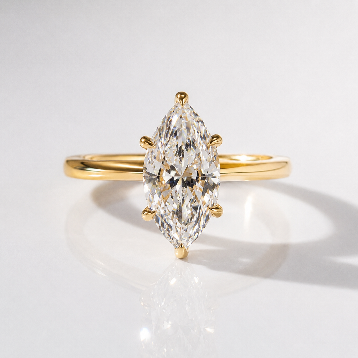 Marquise Solitaire Ring Diamond Marquise Solitaire Ring 6 Prong Ring.
