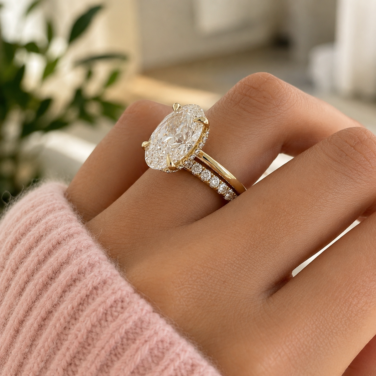 Gold Wedding Ring Diiro Bridal Set Custom Bridal Set Diamond Ring With Diamond Band.