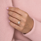 Three Stone Diamond Engagement Ring Three Stone Wedding Ring Jewelry.
