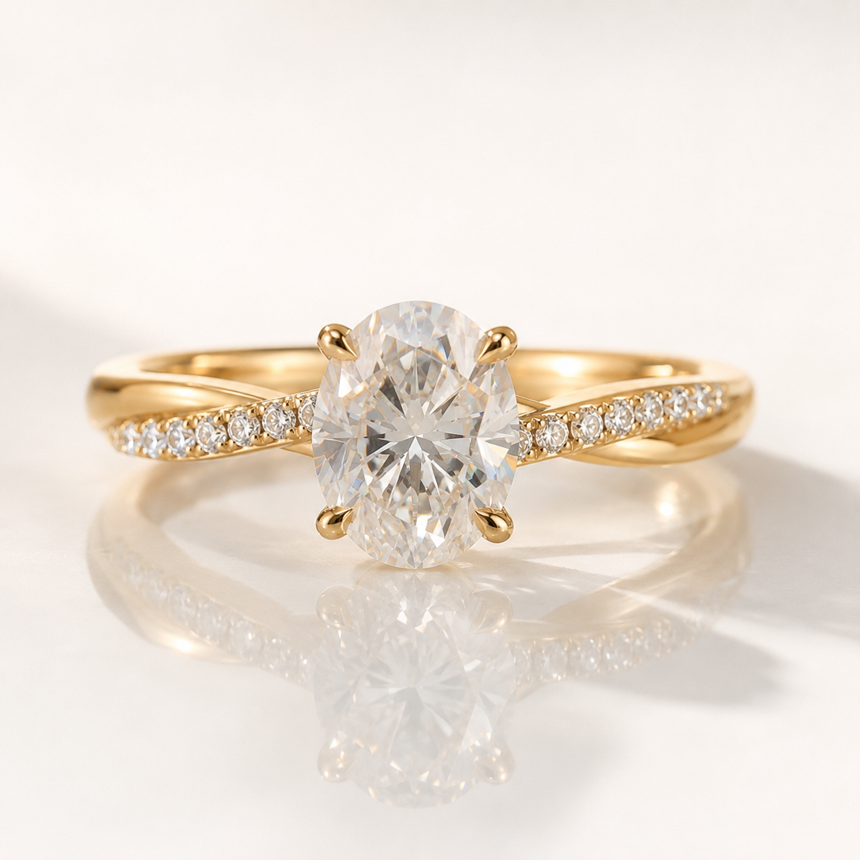 Oval Diamond Ring Oval Cut Engagement Ring Oval Cut Wedding Ring.
