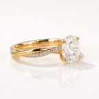 Twist Ring Twisted Diamond Wedding Ring Twist Band Engagement Ring Diiro.
