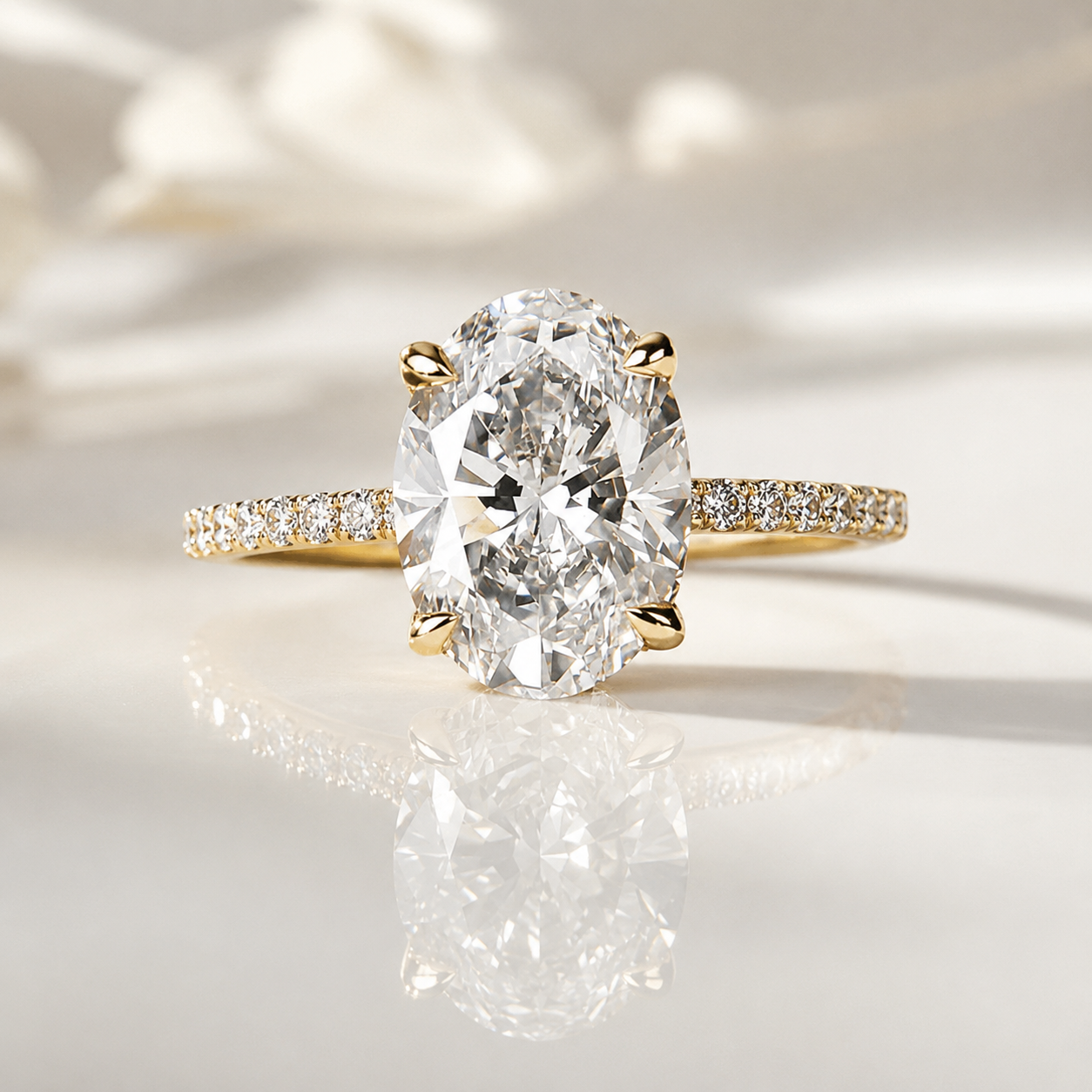 Oval Diamond Ring Oval Diamond Engagement Ring Oval Cut Diamond Ring.
