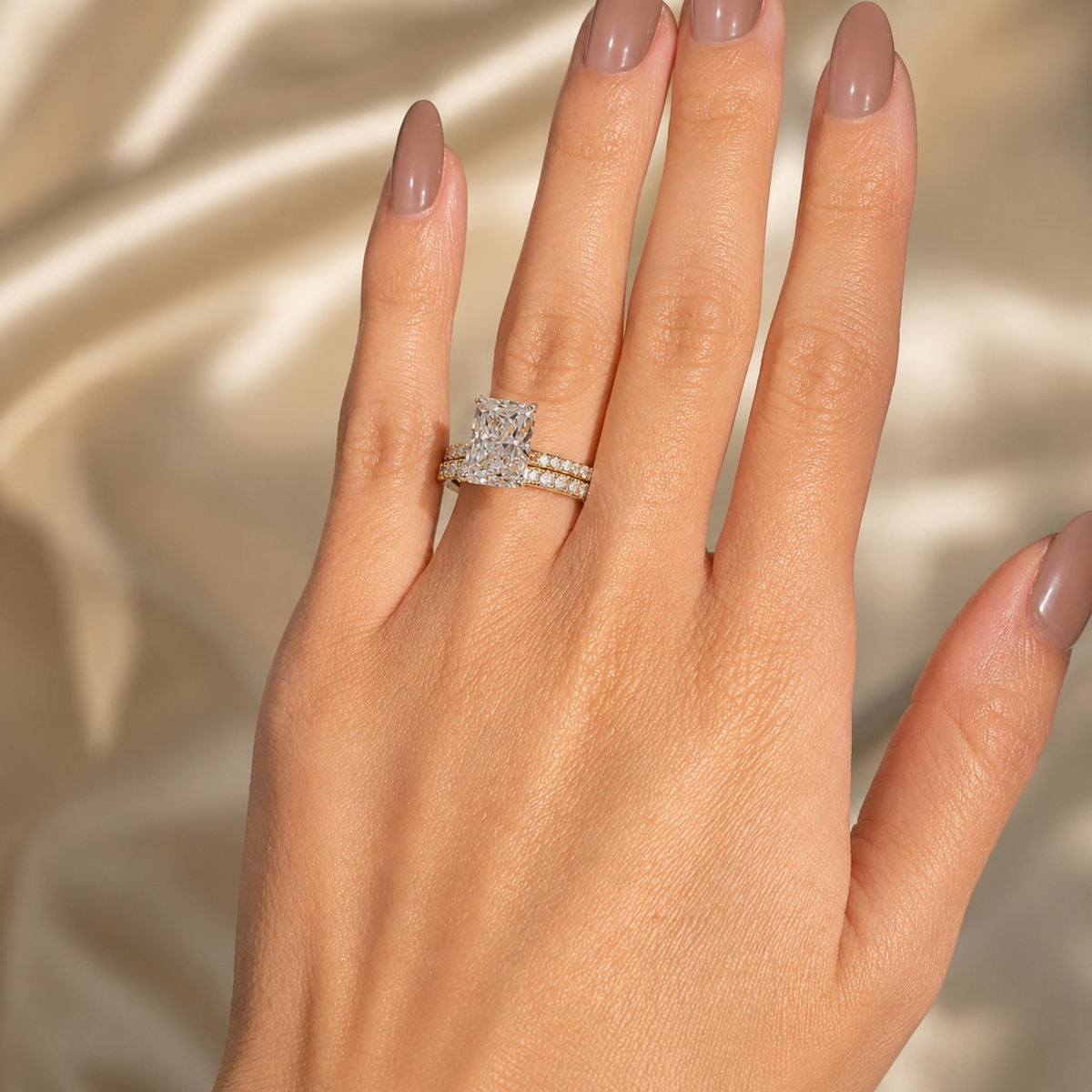 Yellow Gold Engagement Ring Diiro Bridal Set Custom Bridal Set.
