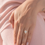 Prong Setting Ring Solid Gold Ring Yellow Gold Engagement Ring Custom.
