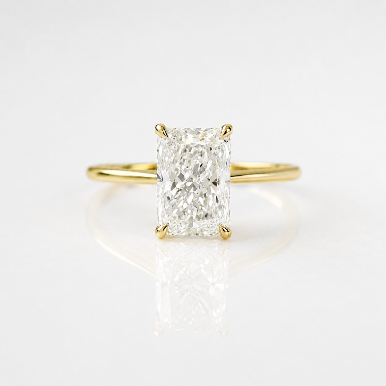 Radiant Cut Solitaire Ring Radiant Cut Engagement Rings Solitaire Diiro.
