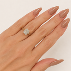 Solitaire Radiant Cut Diamond Ring Radiant Solitaire Ring Yellow Gold.
