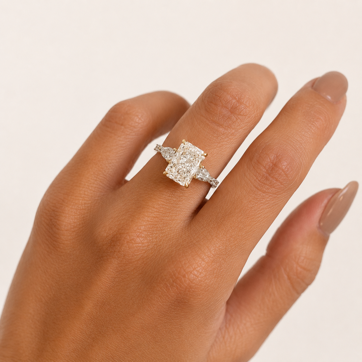 Custom Engagement Ring Radiant Cut Diamond Ring Buy Engagement Ring.
