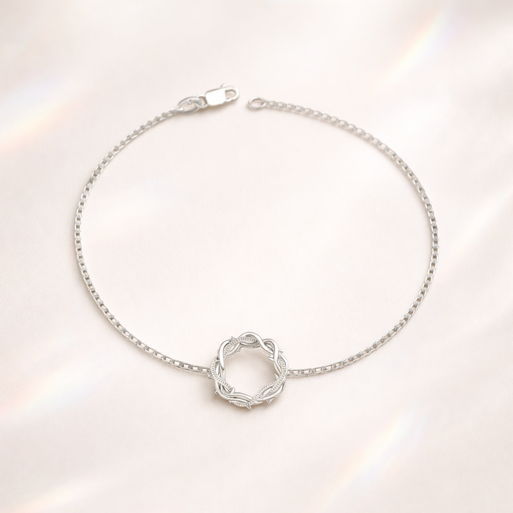 Simple Gold Crown Of Thorns Bracelet For Everyday Wear
