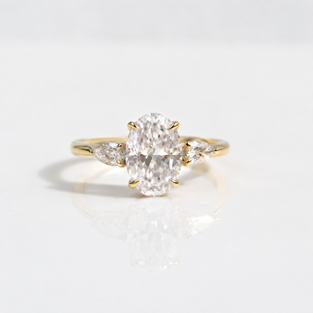 Oval Diamond Ring Oval Diamond Engagement Ring Oval Cut Diamond Ring.
