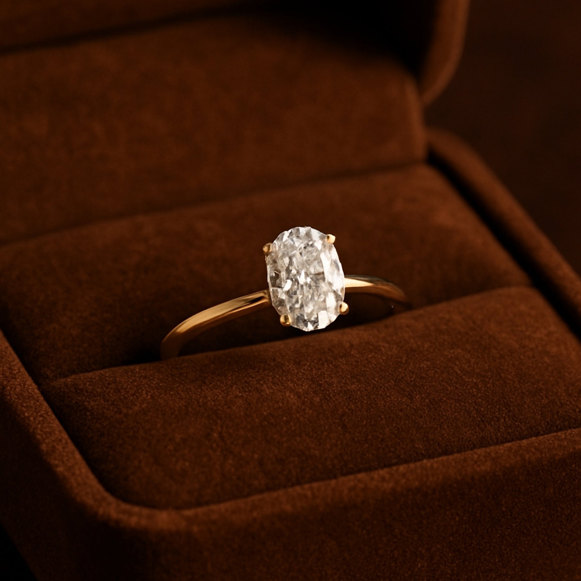 Promise Rings Oval Cut Diamond Anniversary 10K White Gold Wedding Ring