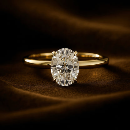 Promise Rings Oval Cut Diamond Anniversary 10K White Gold Wedding Ring